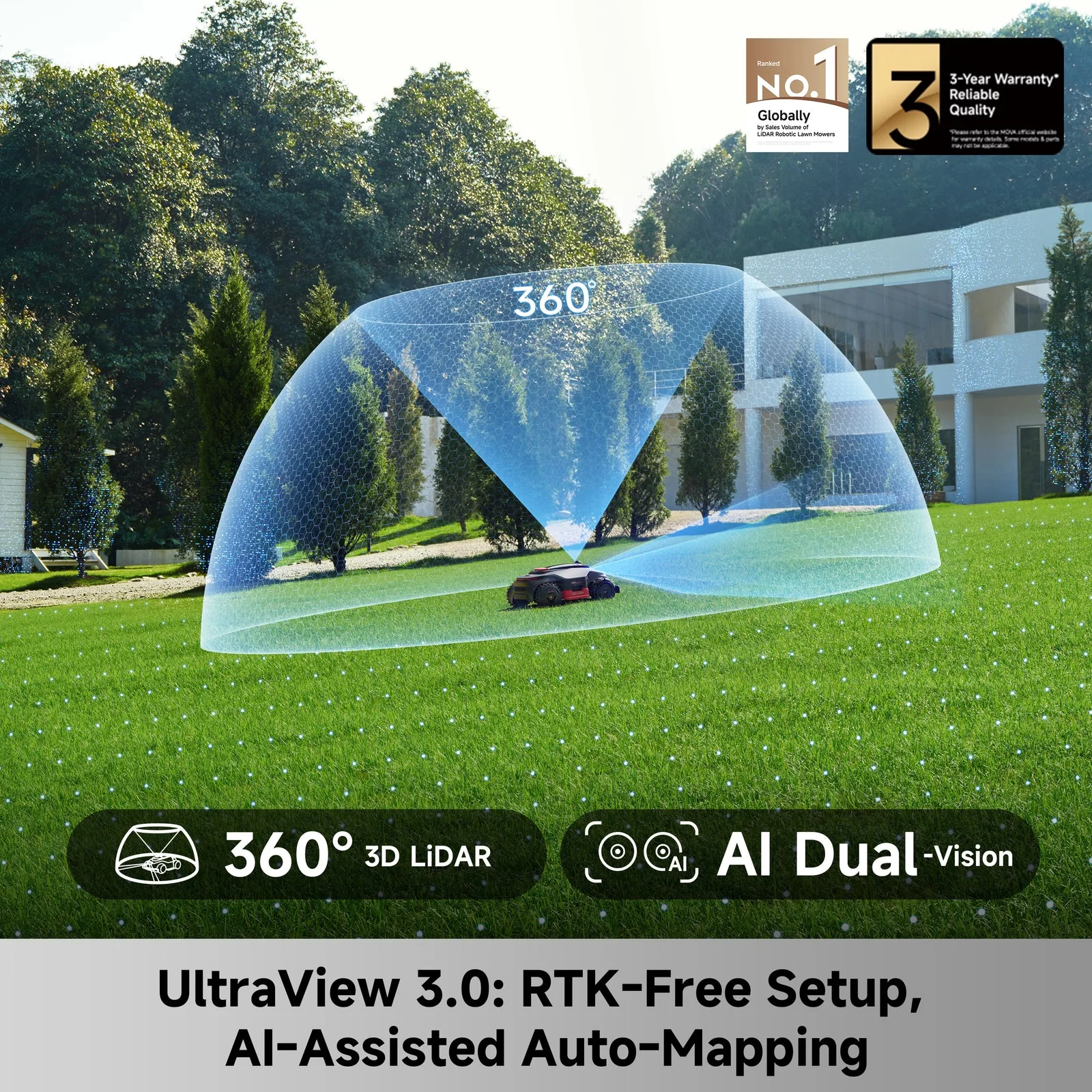 UltraView 3.0 360 degree 3D LiDAR navigation system